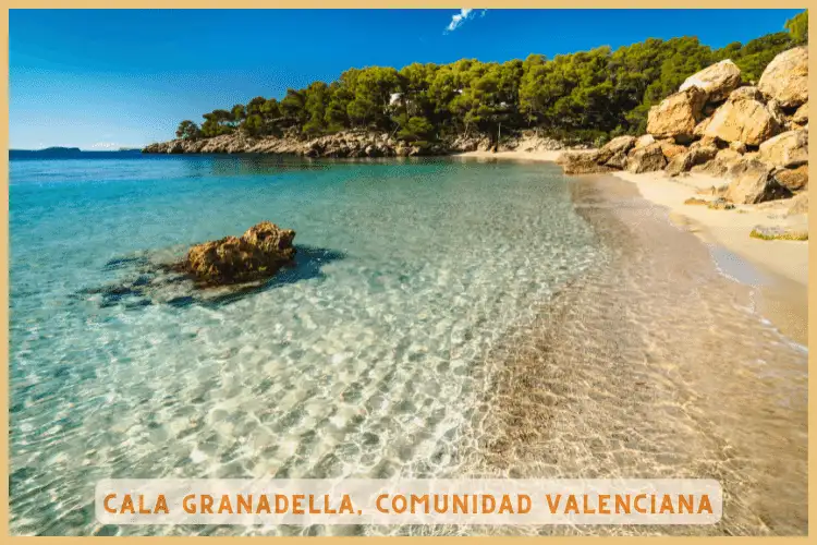 Mejores playas de España Cala Granadella, Comunidad Valenciana
